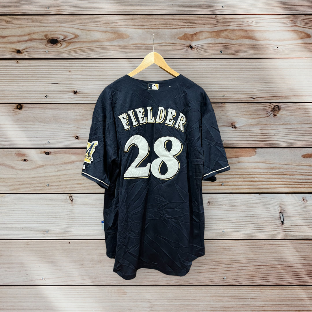 Prince Fielder Milwaukee Brewers Playing Jersey by Majestic