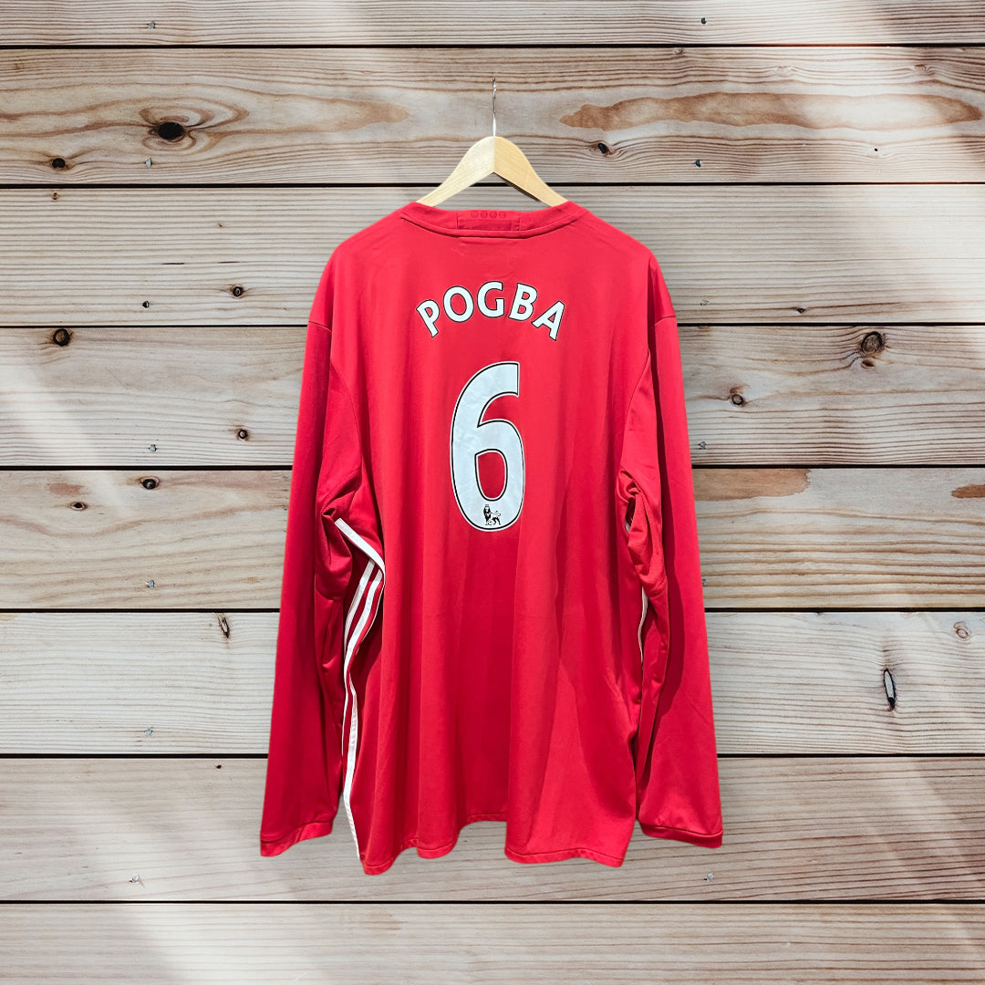 Manchester United Paul Pogba 2016/17 L/S Home Jersey by adidas